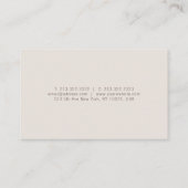 Professionele, moderne, minimalistische legant visitekaartje (Achterkant)