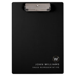 Professionele moderne minimalistische monogram klembord