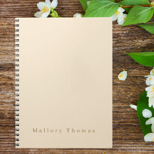 Professionele moderne minimalistische monogram notitieboek