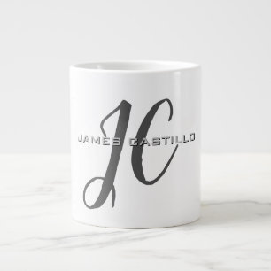 Professionele moderne minimalistische monogrammen grote koffiekop