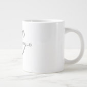 Professionele moderne minimalistische monogrammen grote koffiekop (Rechts)