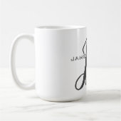 Professionele moderne minimalistische monogrammen koffiemok (Links)