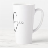 Professionele moderne minimalistische monogrammen latte mok (Rechts)