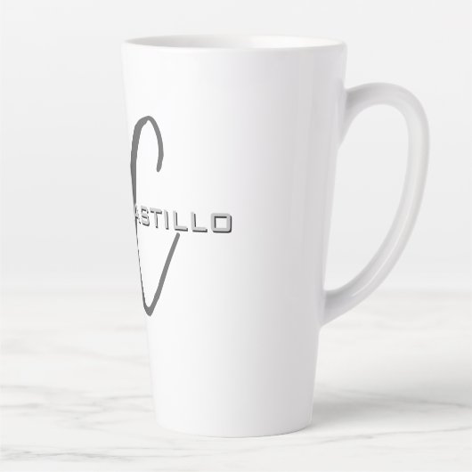 Professionele moderne minimalistische monogrammen latte mok (Rechts)