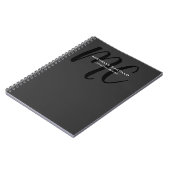 Professionele moderne minimalistische monogrammen notitieboek (Linkerzijde)