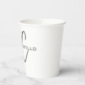 Professionele moderne minimalistische monogrammen papieren bekers (Links)