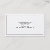 Professionele moderne minimalistische monogrammen visitekaartje (Achterkant)