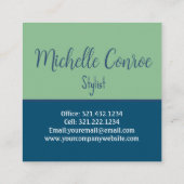 Professionele, moderne minimalistische oogvangst vierkante visitekaartje (Achterkant)