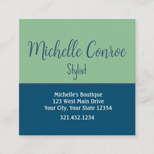 Professionele, moderne minimalistische oogvangst vierkante visitekaartje (Voorkant)