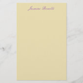 Professionele moderne minimalistische pastel beige briefpapier (Voorkant)