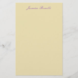 Professionele moderne minimalistische pastel beige briefpapier