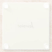 Professionele moderne minimalistische pastel beige glazen onderzetter (Achterkant)