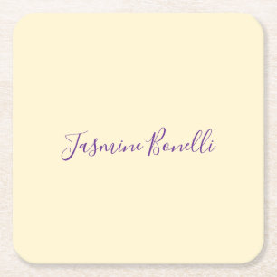 Professionele Moderne Minimalistische Pastel Beige Kartonnen Onderzetters