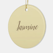 Professionele moderne minimalistische pastel beige keramisch ornament (Links)