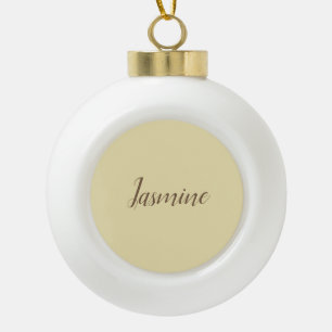 Professionele moderne minimalistische pastel beige keramische bal ornament