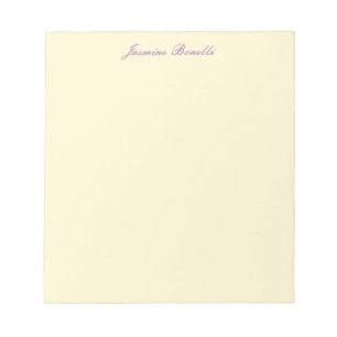 Professionele moderne minimalistische pastel beige notitieblok