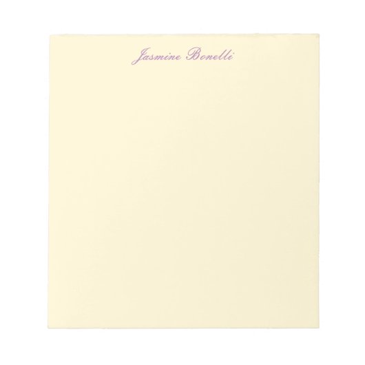 Professionele moderne minimalistische pastel beige notitieblok (Voorkant)