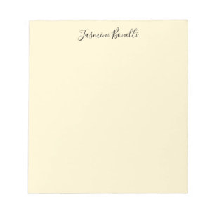 Professionele Moderne Minimalistische Pastel Beige Notitieblok