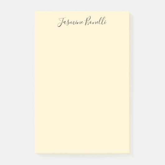 Professionele Moderne Minimalistische Pastel Beige Post-it® Notes (Voorkant)