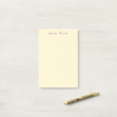 Professionele moderne minimalistische pastel beige post-it® notes (Op bureau)