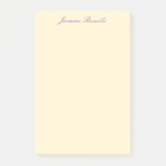 Professionele moderne minimalistische pastel beige post-it® notes (Voorkant)