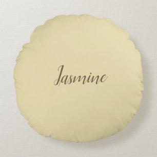 Professionele moderne minimalistische pastel beige rond kussen