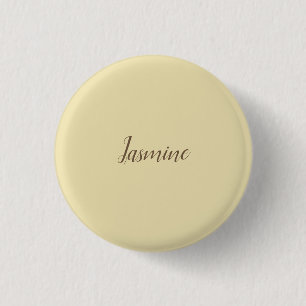 Professionele moderne minimalistische pastel beige ronde button 3,2 cm