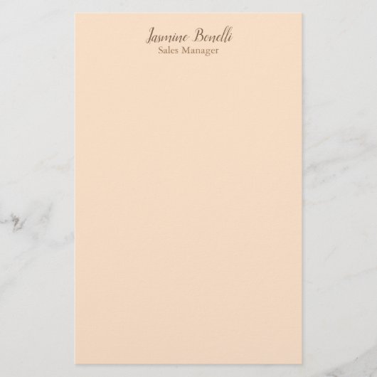 Professionele moderne minimalistische pastelkleur briefpapier (Voorkant)