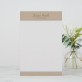 Professionele moderne minimalistische pastelkleure briefpapier (Staand voorkant)