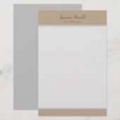 Professionele moderne minimalistische pastelkleure briefpapier (Voorkant / Achterkant)