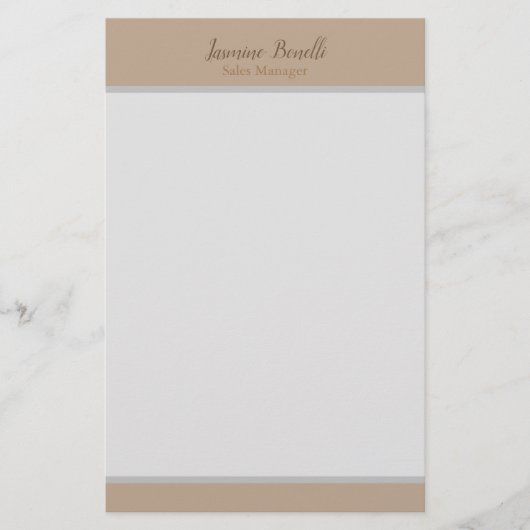 Professionele moderne minimalistische pastelkleure briefpapier (Voorkant)