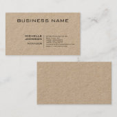 Professionele moderne minimalistische platte Kraft Visitekaartje (Voorkant / Achterkant)