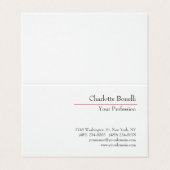 Professionele, moderne minimalistische Premium Lin Visitekaartje (Buitenkant ongevouwen)