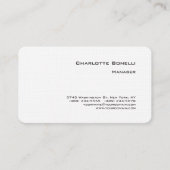 Professionele, moderne minimalistische Premium Lin Visitekaartje (Voorkant)