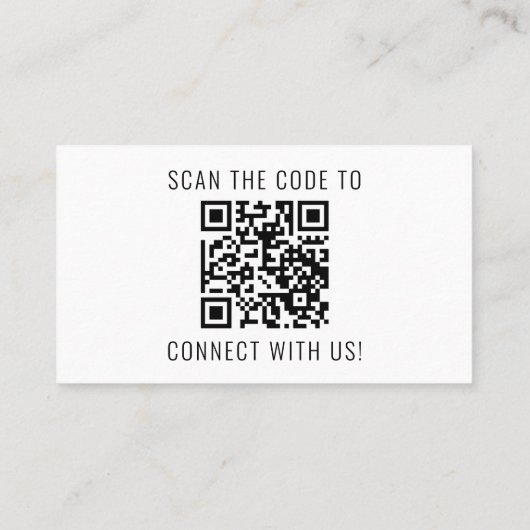 Professionele moderne minimalistische QR-code Logo Visitekaartje (Achterkant)