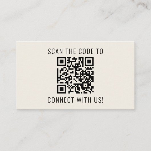 Professionele moderne minimalistische QR-code Logo Visitekaartje (Achterkant)