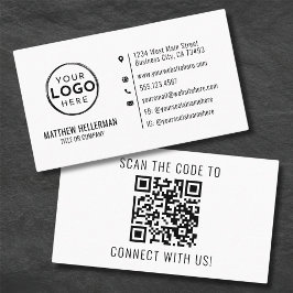 Professionele moderne minimalistische QR-code Logo Visitekaartje