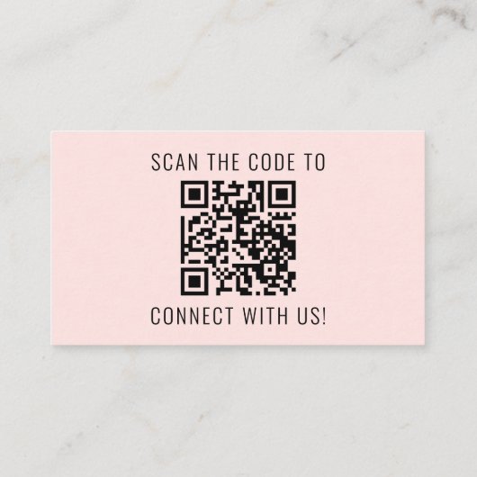 Professionele Moderne Minimalistische QR Code Logo Visitekaartje (Achterkant)