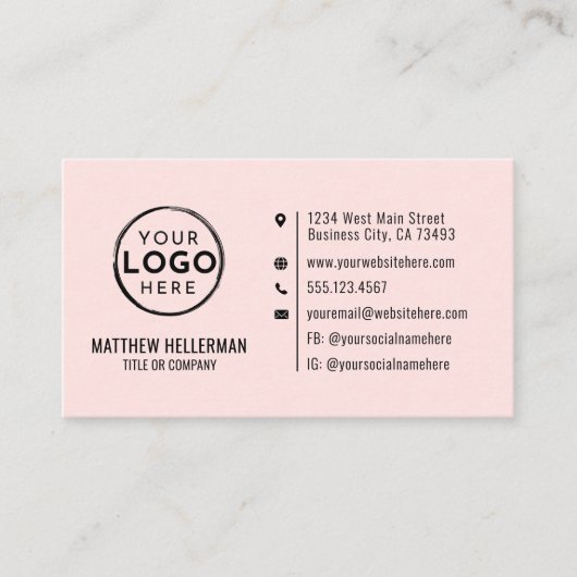 Professionele Moderne Minimalistische QR Code Logo Visitekaartje (Voorkant)