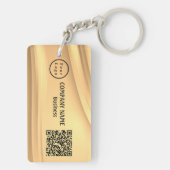 Professionele, moderne, minimalistische Qr-code vo Sleutelhanger (achterkant)