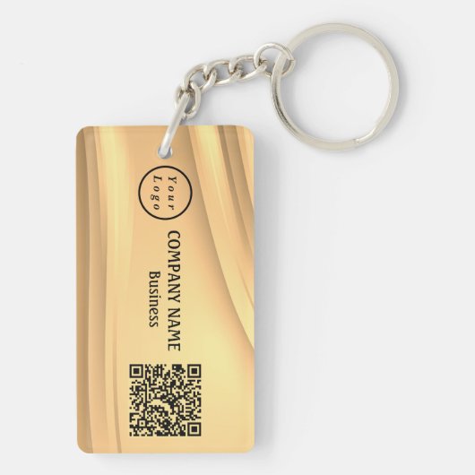 Professionele, moderne, minimalistische Qr-code vo Sleutelhanger (achterkant)