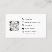Professionele, moderne, minimalistische Qr-code vo Visitekaartje (Achterkant)