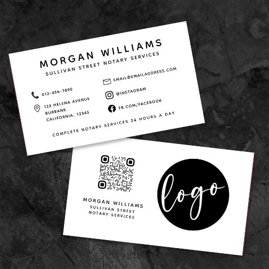 Professionele, moderne, minimalistische Qr-code vo Visitekaartje