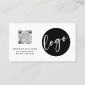 Professionele, moderne, minimalistische Qr-code vo Visitekaartje (Voorkant)