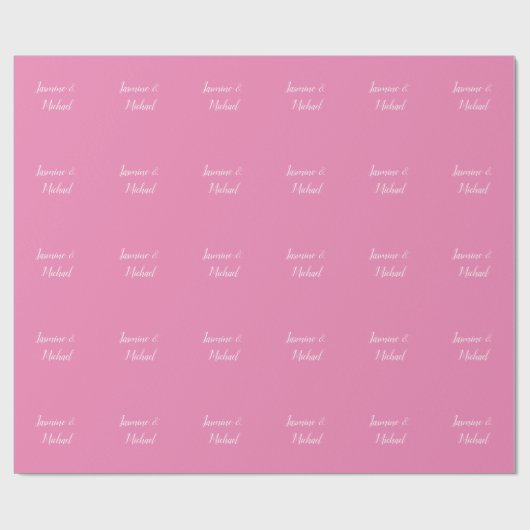 Professionele moderne minimalistische roze kleur cadeaupapier (Vlak)