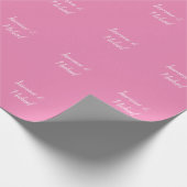Professionele moderne minimalistische roze kleur cadeaupapier (Hoek)