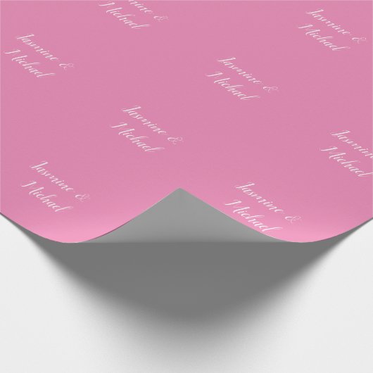 Professionele moderne minimalistische roze kleur cadeaupapier (Hoek)