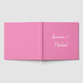 Professionele moderne minimalistische roze kleur gastenboek (Volledig)