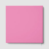 Professionele moderne minimalistische roze kleur gastenboek (Achterkant)