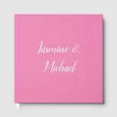 Professionele moderne minimalistische roze kleur gastenboek (Voorkant)